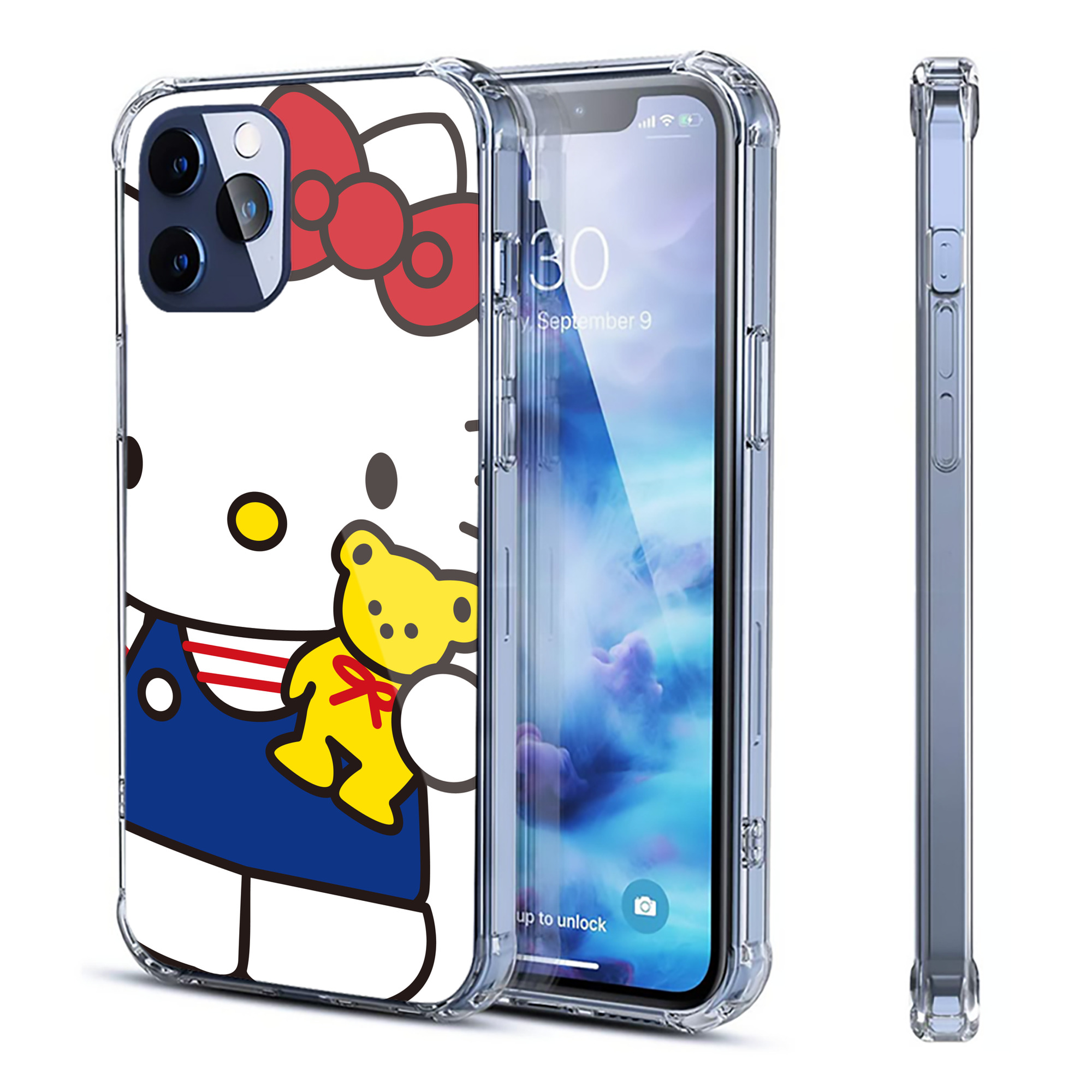 （画像用） Hello Kitty ハローキティ 【iPhone 12シリーズ対応】透明スマホケース（クリアソフトケース）